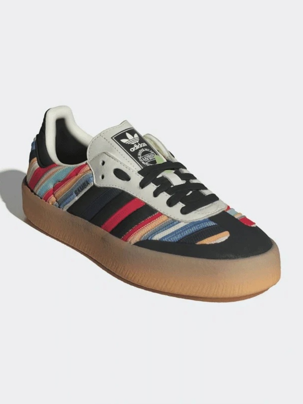 RARE!! ADIDAS Samba X KSENIA SCHNAIDER Multi Colour Striped Sneakers Size 7